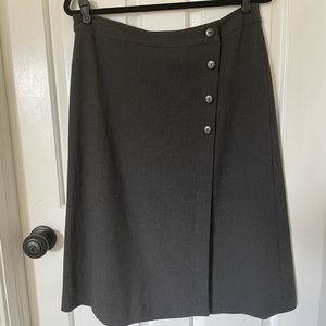 J. Jill tailored skirt Sz 12 petite EUC CHARCOAL